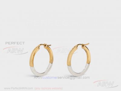 AAA Replica Celine Two Tone Circle Earrings